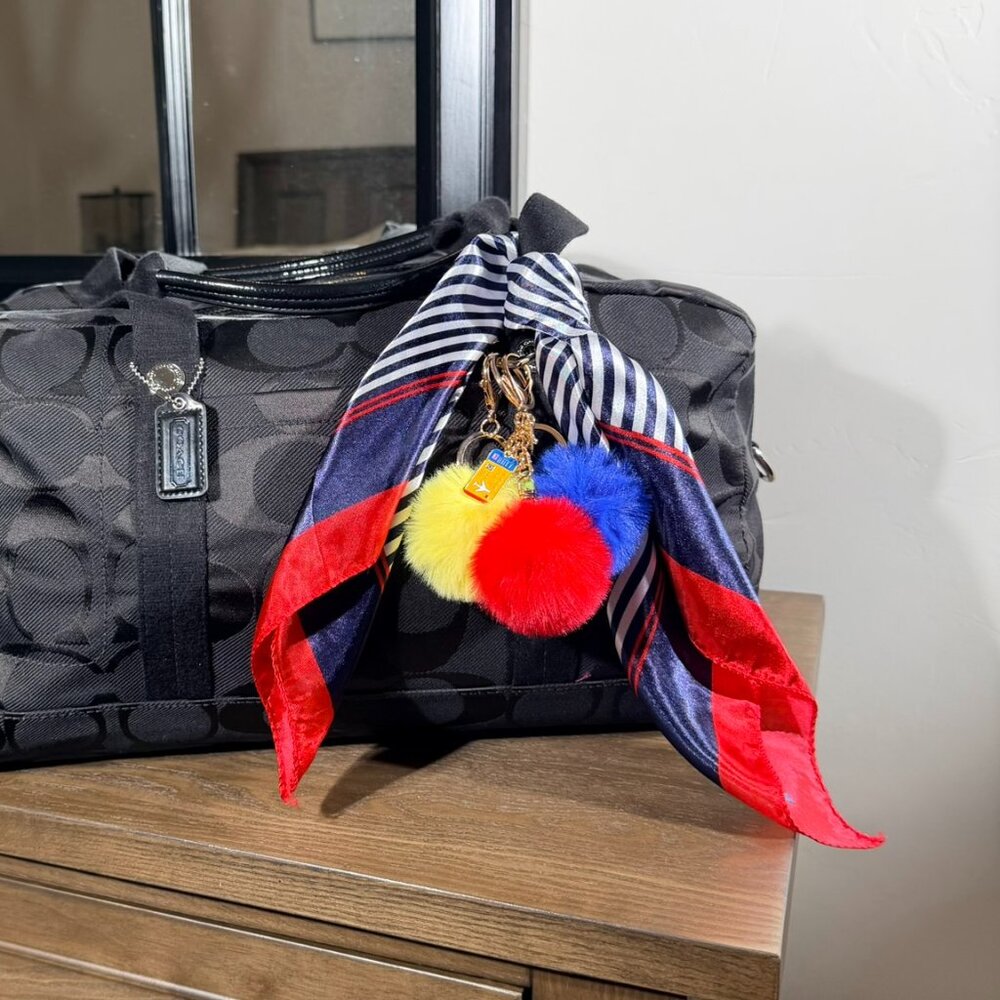 Southwest Airlines -Inspired Scarf & Bag Charm Set – Crew Bag Accessory - Picture 3 of 12